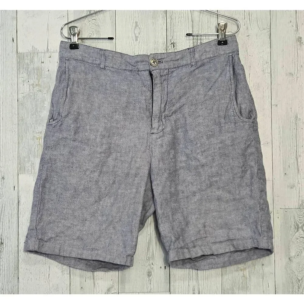 Zara Men's Cotton European Linen Blend Shorts Sz. 31